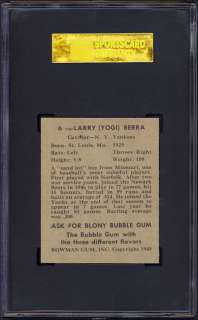 1948 Bowman #6 Larry Yogi Berra Rookie SGC 96 MINT  