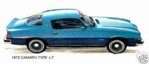 1975 CHEVROLET CAMARO ~ TYPE LT (BLUE) ~ MAGNET  