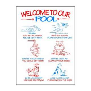  Hydro Tools 8976 Humorous Pool Rules Pool Sign
