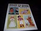 Dolls To make n Shape Pattern Doll Book Babies Clowns