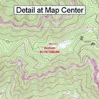  USGS Topographic Quadrangle Map   Benham, Kentucky (Folded 