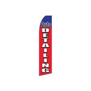  AUTO DETAILING (Blue/Red) Feather Banner Flag (11.5 x 2.5 