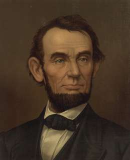  REPRODUCTION PRINT OF PORTRAIT OF PRESIDENT ABRAHAM LINCOLN COLOR 