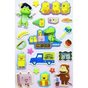  Cute Japanese Animation   Blue Stickers (PVC) Toys 
