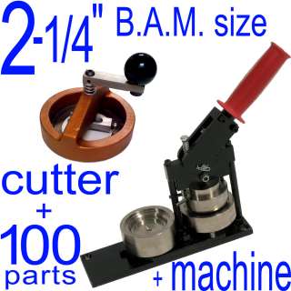 BUTTON MAKER MACHINE + Fixed Rotary Circle CUTTER + 100 