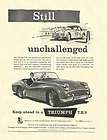 Vintage & Rare 1958 Triumph TR3 Ad Better Than Original Quality Print