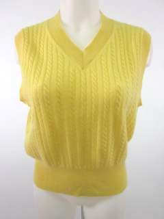 RALPH LAUREN PRPL LABEL Yellow Cashmere Sweater Vest M  