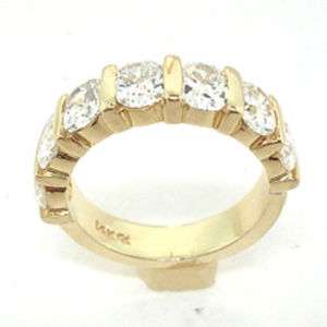 DIAMOND WEDDING BAND RING 14K YELLOW GOLD 3.50 CARATS  