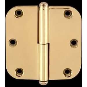   Brass 3x3 Radius LOL Button Tip Hinge 92128/92160