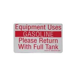  Centurion Inc GAS23 Equipment Uses Gasoline Decal