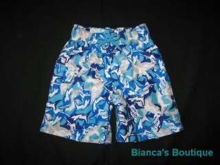 NEW SHARK CAMO Swim Suit Trunk Shorts Boys Summer 4  