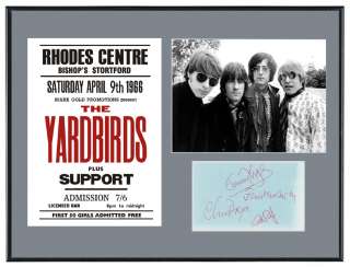 Yardbirds Jimmy Page Memorabilia Autographs 1960s  