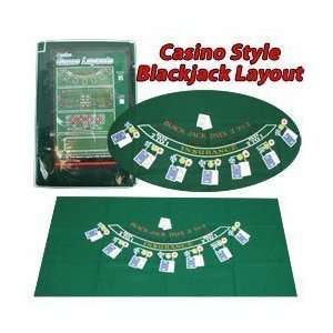  Blackjack Layout 36 x 72 inch   Casino Supplies 