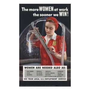  World War II Poster of Woman in Airplane Factory, The 