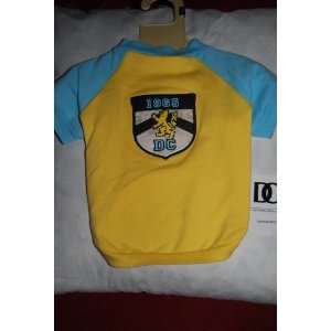 Dickens Closet Garden Party Yellow w/ light blue sleeves and DC crest 