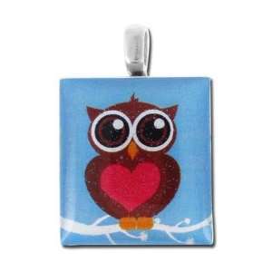  19mm Love Owl Scrabble® Tile Pendant Arts, Crafts 
