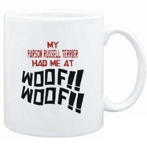   White MY Parson Russell Terrier HAD ME AT WOOF Dogs