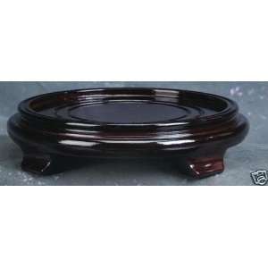   Round Base   Rosewood Wooden Display Stand Pedestal
