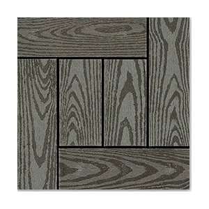  Interlocking Deck Tiles Composite Gray Wood Grain / 12 in 
