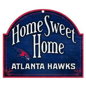  NBA Atlanta Hawks 11 by 9 Wood Home Sweet Home Sign 