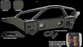 2007 12 Jeep JK Wrangler RecoveryTextured Front Bumper With Winch 