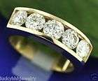 75 CT MENS DIAMOND RING channel yellow gold 14k MANS