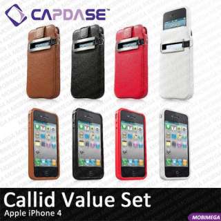 New Capdase Smart Pocket Callid Bold Leather Pouch Slip Case iPhone 4 