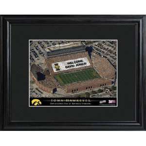  Personalized Iowa Kinnick Stadium Print with Wood Frame 