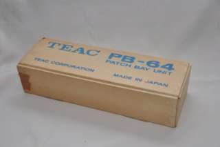 Vintage TEAC PB 64 Reel to Reel PB64 Patch Bay Unit  