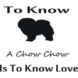 To know chow chow   Removeavle Vinyl Wall Decal   Selected Color Gold 