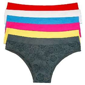 HS Women Seamless Underwear BIKINI Rose Floral Pattern Design (size 