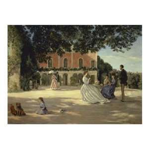  Family Reunion on the Terrace by Frederic Bazille . Art 