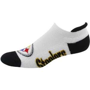   Steelers Ladies White Black Runners Ankle Socks