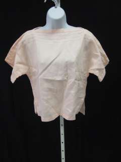 VINT HALSTON Ramie Pink Linen Shirt Top Sz 6  