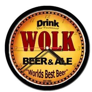  WOLK beer and ale cerveza wall clock 