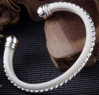 925 Sterling Silver Beautiful Cuff Bracelet BY40  