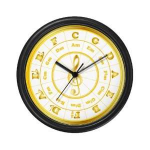  Gold Circle of Fifths Music Wall Clock by 