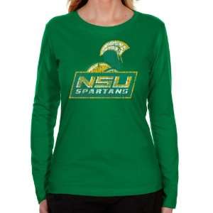 Norfolk State Spartans Ladies Distressed Primary Long Sleeve Classic 