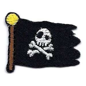  Pirate Flag w/Skull  Small /Children Iron On Applique 