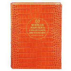  Graphic Image Desk Dictionary Orange Crocodile Leather 