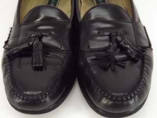 Mens shoes black Cole Haan 12 D loafers tassel leather dress  