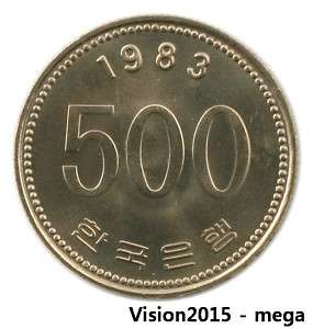 1983 South Korea 500won COIN UNC Crane 2318 2  