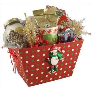  Ski and Snowflake Themed Festive Christmas Gift Basket 