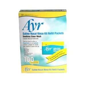  Ayr Saline Nasal Rinse Kit Refill   100 packs Health 