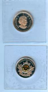 2004 CANADA 25 CENTS ANNUAL REPORT GOLD POPPY PROOF  