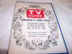 TV Guide Jan 25 31, 1964 Americas Long Vigil  