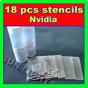 18 pc BGA Nvidia Stencils MCP67M A2 NF G6150 N A2 NF250  