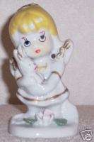 Sophia Ann Porcelain Woman Lady w RABBIT Figurine  