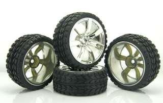 RC 110 Car On road 7 26mm Spoke Plastic Wheel Rim &Rubber Tyre,Tires 