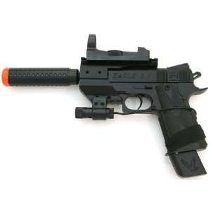   200 FPS w/Silencer Scope and Laser Airsoft Gun